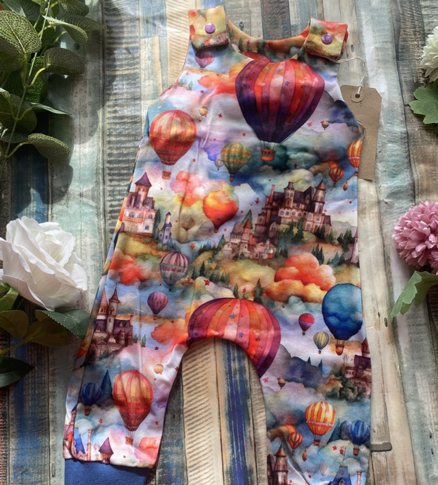 Hot Air Balloon Dungarees 6-9m