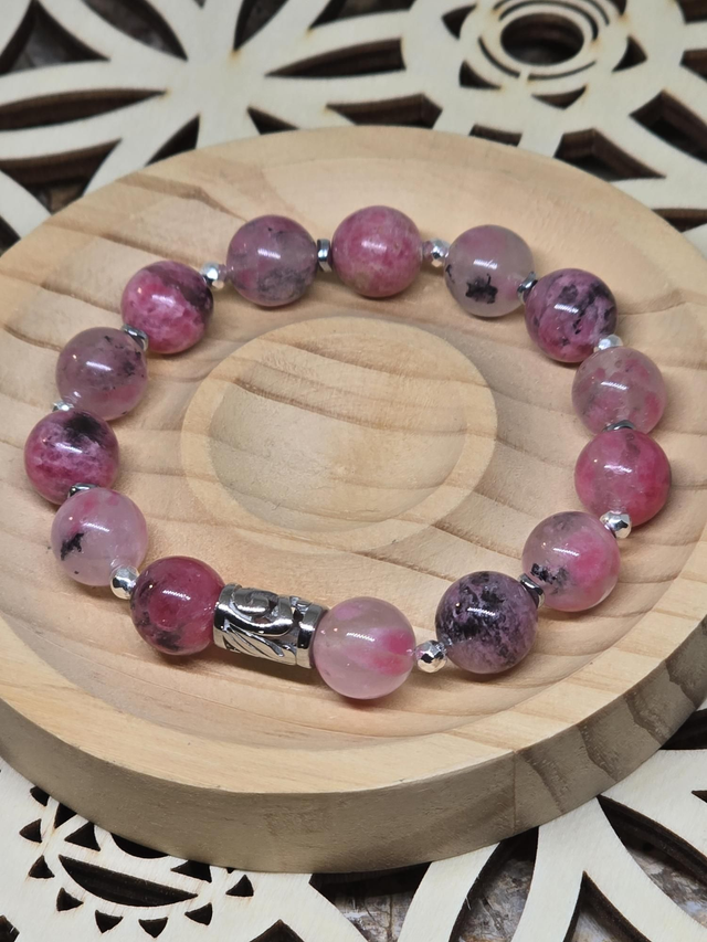 Bracelet Rhodonite sur Quartz 1 cm 
