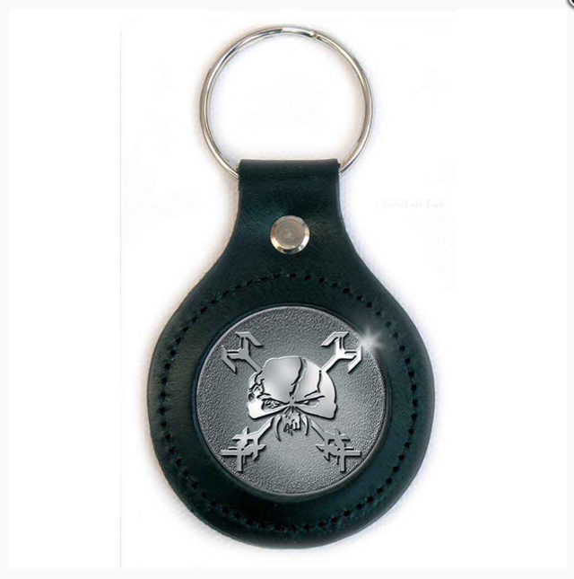 IRON MAIDEN KEYCHAIN: FINAL FRONTIER ICON (LEATHER FOB)
