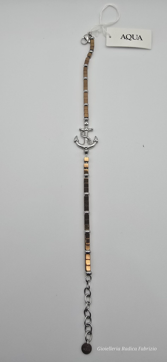 bracciale da uomo in acciaio "aqua uomo" 