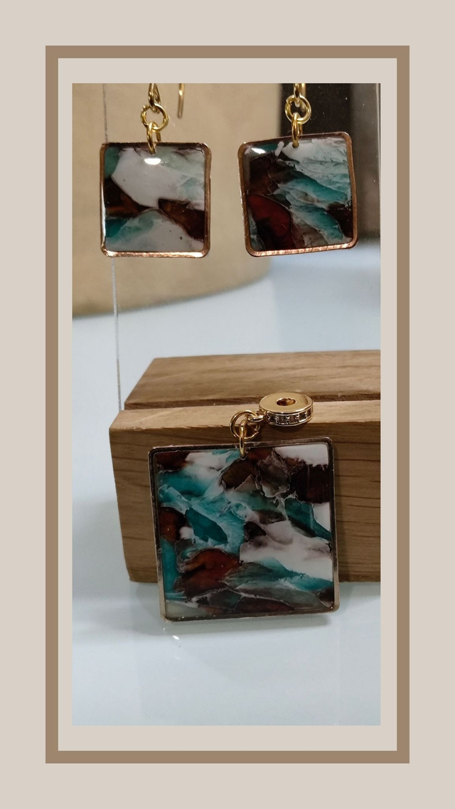 Collier océan carré 