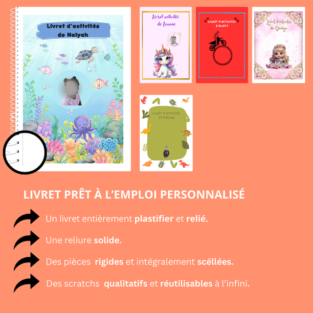 Livret personnalisable thème au choix A4 10 activités