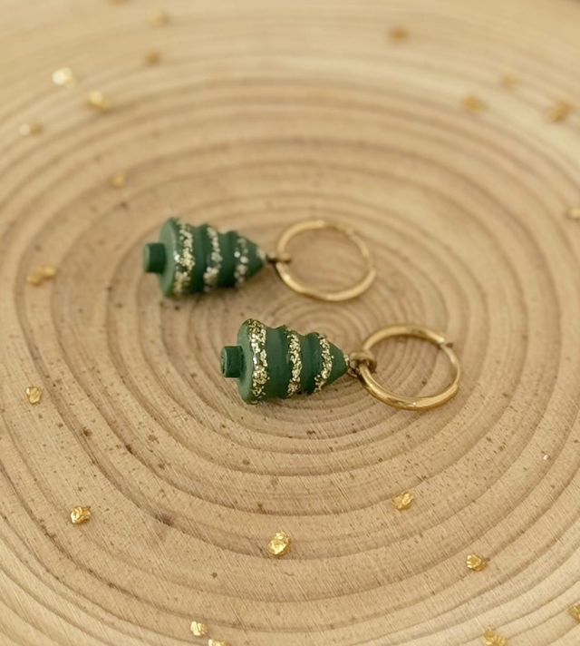 Sapins 3D mini créoles 