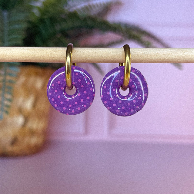 P'tits boulons - Violet à pois rose