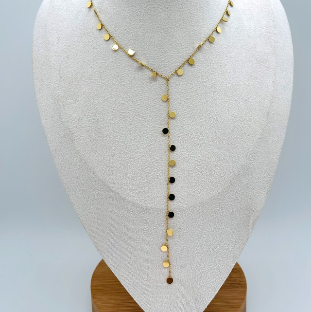 Collier Y pampilles Doré 