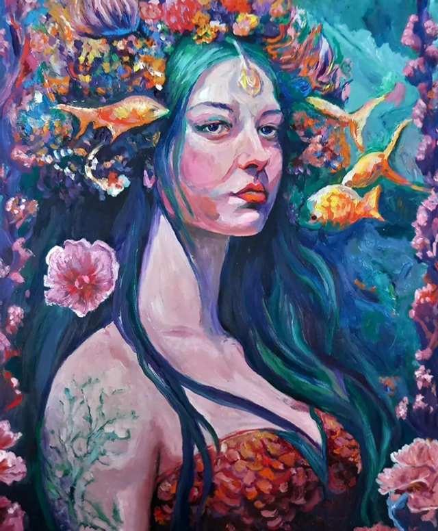 Colette Davies - Celtic Goddess - Ben Varrey Print