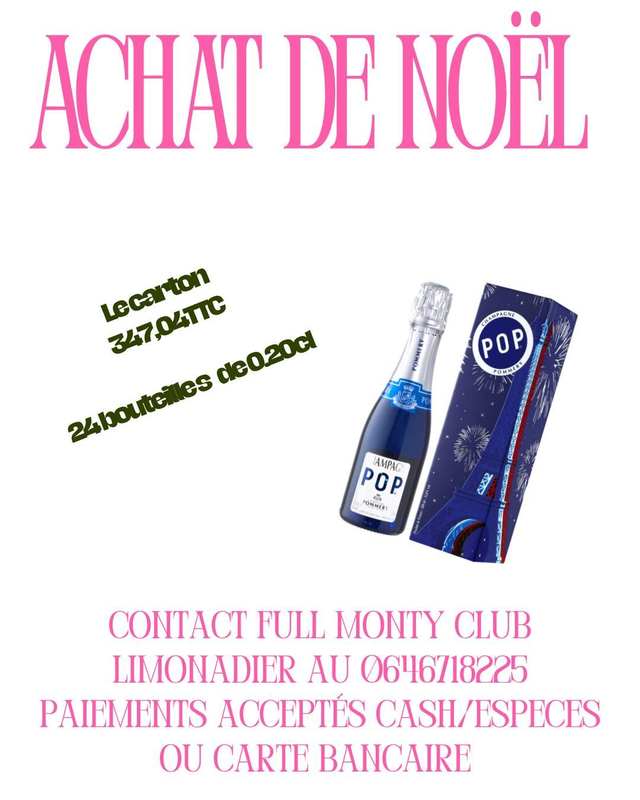 Offre champagne pop spécial Noël vente au cartons 
