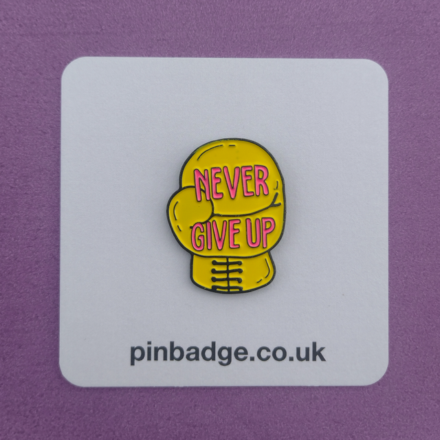 Never give up boxing glove