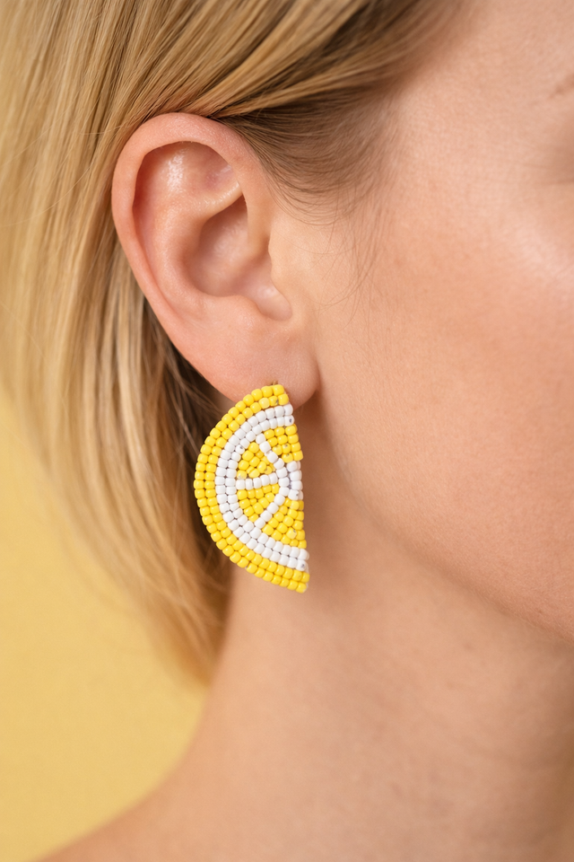 Kit DIY boucles d'oreilles "Zeste Citronée