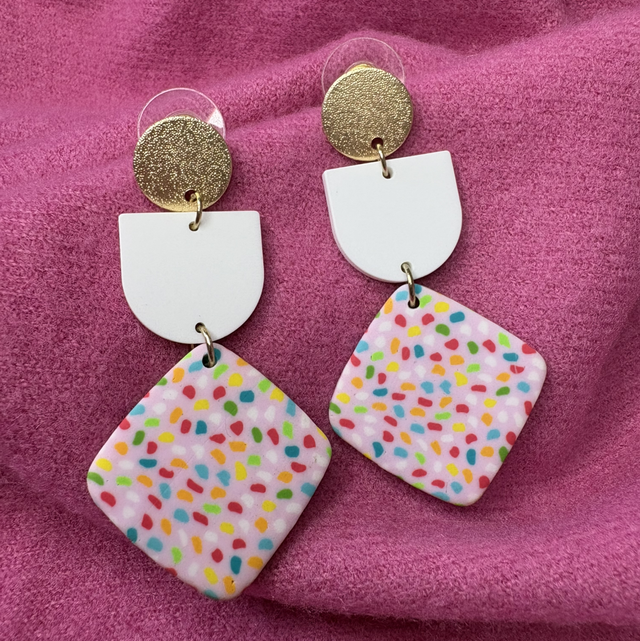 Boucle d’oreille en argile polymère 