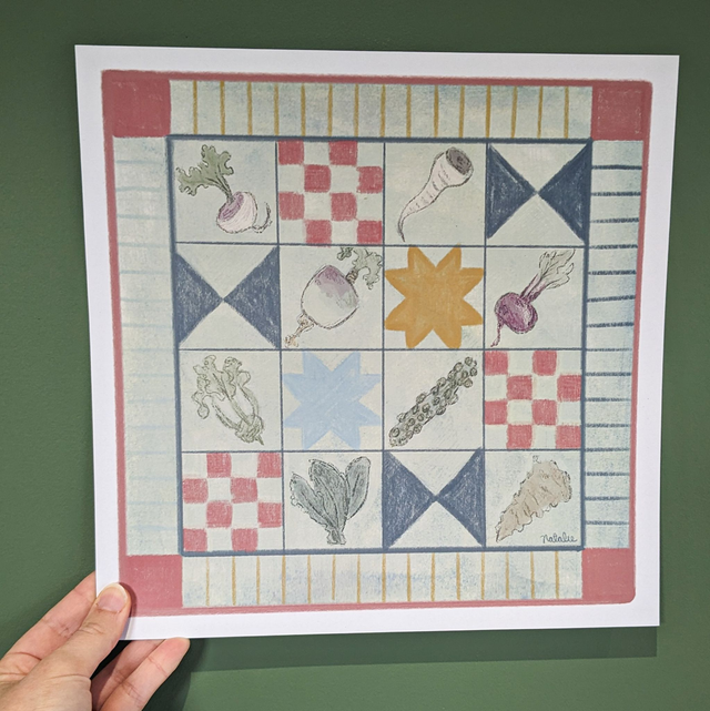 Vegetable Patchwork Print