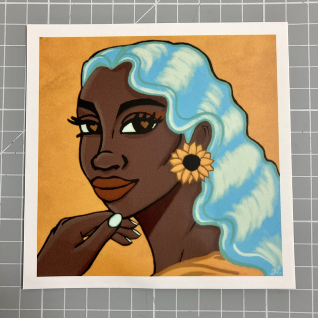 Sunflower Friend Mini Print