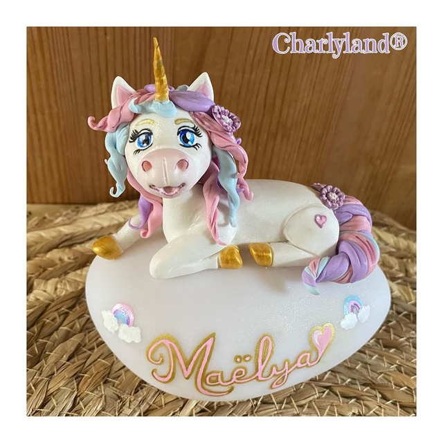 Veilleuse galet LED+ prénom