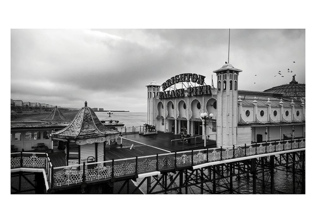 Black &amp; White Brighton Pier Limited Edition Print