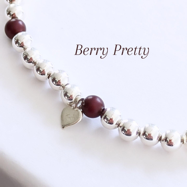 Serenity Pearl Stretch Bracelet 'Berry Pretty '