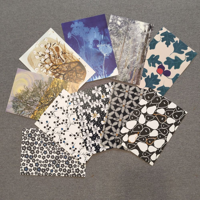 Grusskarten Winter-Edition mit Glitzer - 10St