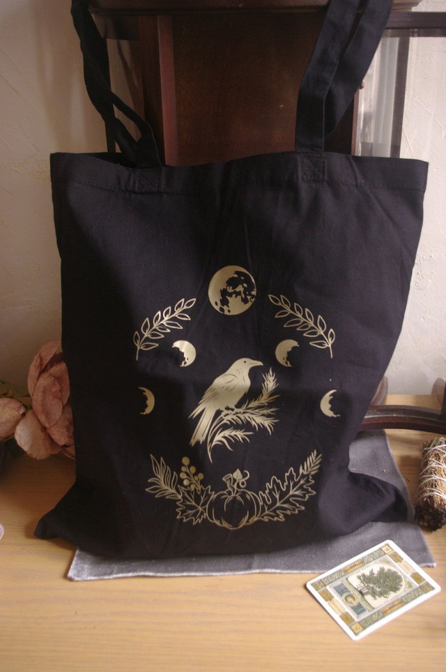 Tote bag raven tenebrae