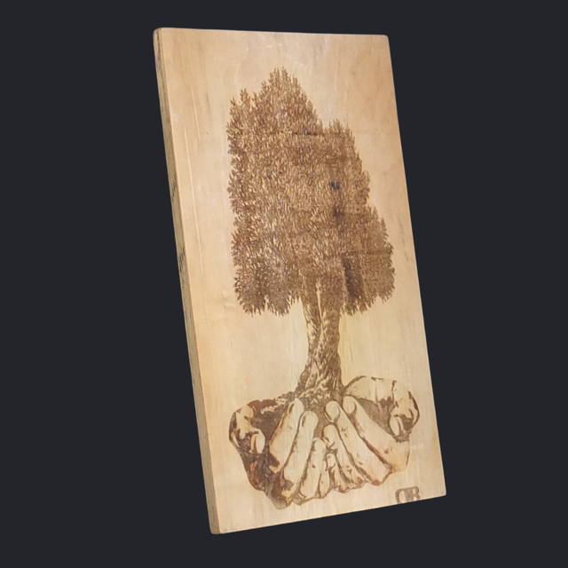 &quot;It&#039;s in your hands&quot; - Wood Art Engraving