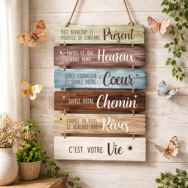 Plaque murale à message