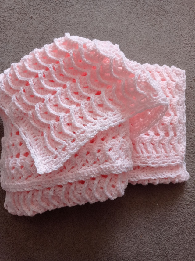 Peach Shell Baby Blanket
