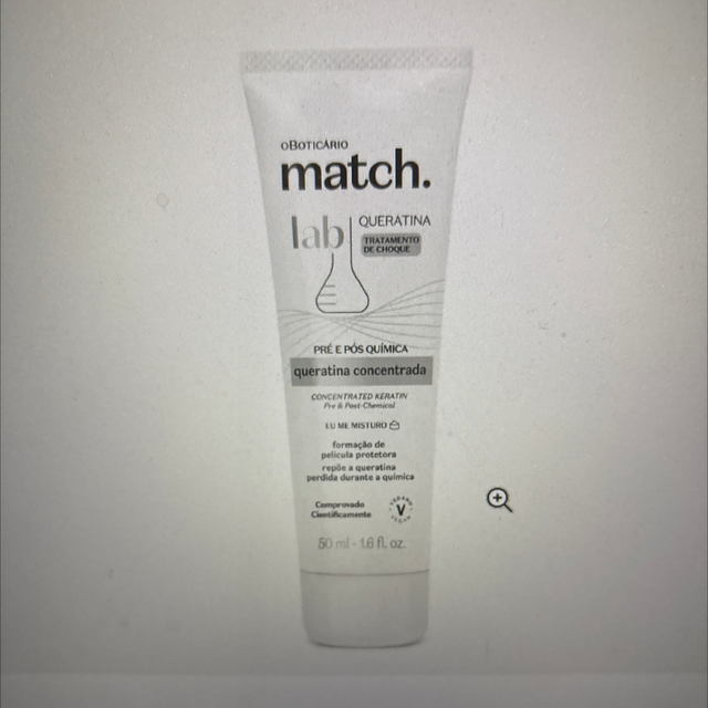 Queratina Concentrada Match Lab 50ml O Boticário 
