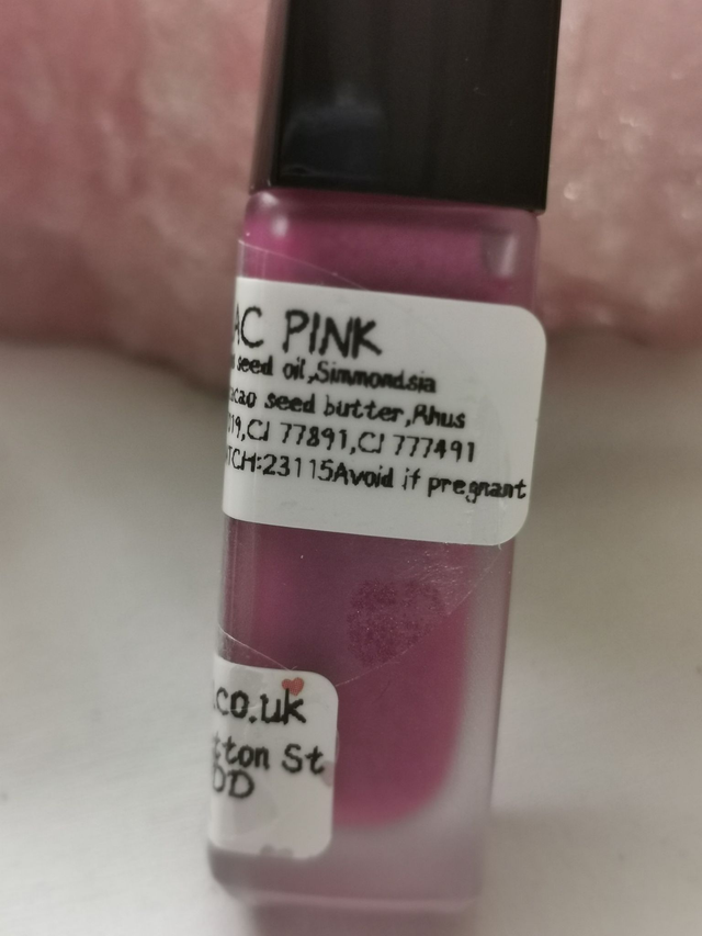 Lip Gloss (GLASS) Lilac Pink- Organic Ingredients. 7g