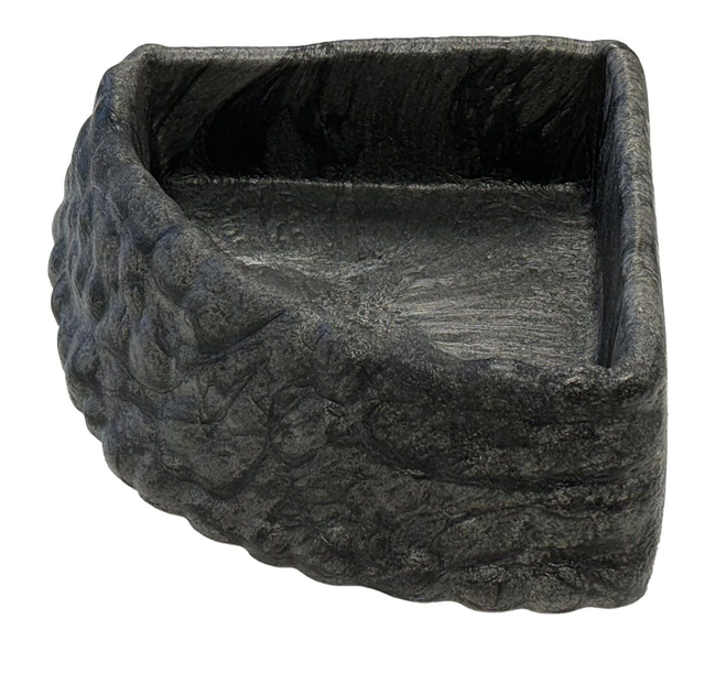 Repto deco corner dish grey 