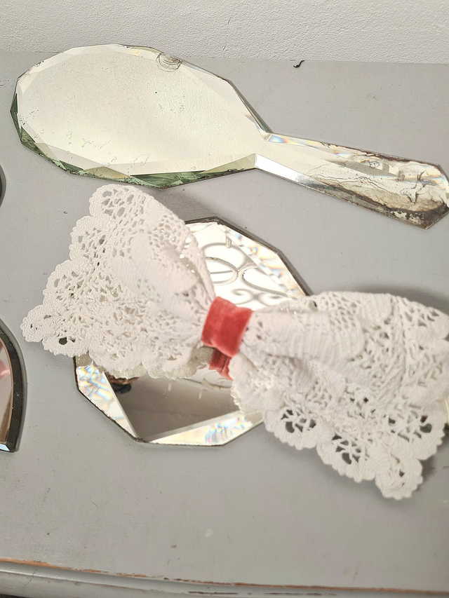 Barrette XXL collection vintage en tissus upcyclés