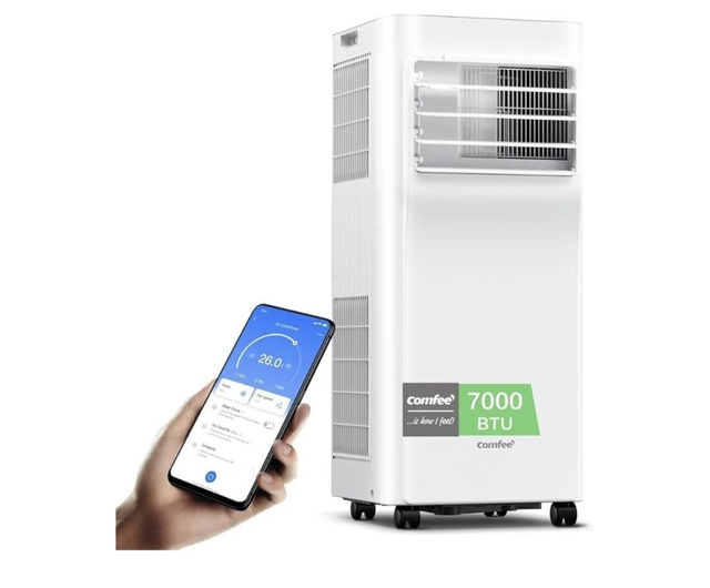 Pingüino Aire Acondicionado Portátil 7000 BTU/1800 Frigorías Breezy Cool Pro – Climatizador sin unidad exterior, Bajo Consumo, App Control y Kit de Ventana – Refrigera, Ventila y Deshumidifica