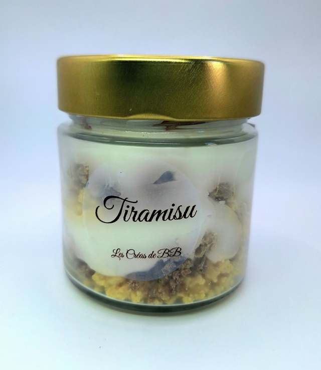 Tiramisu- bougie gourmande en cire végétale