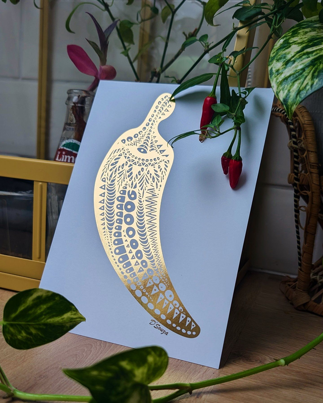 Chilli Foil Print