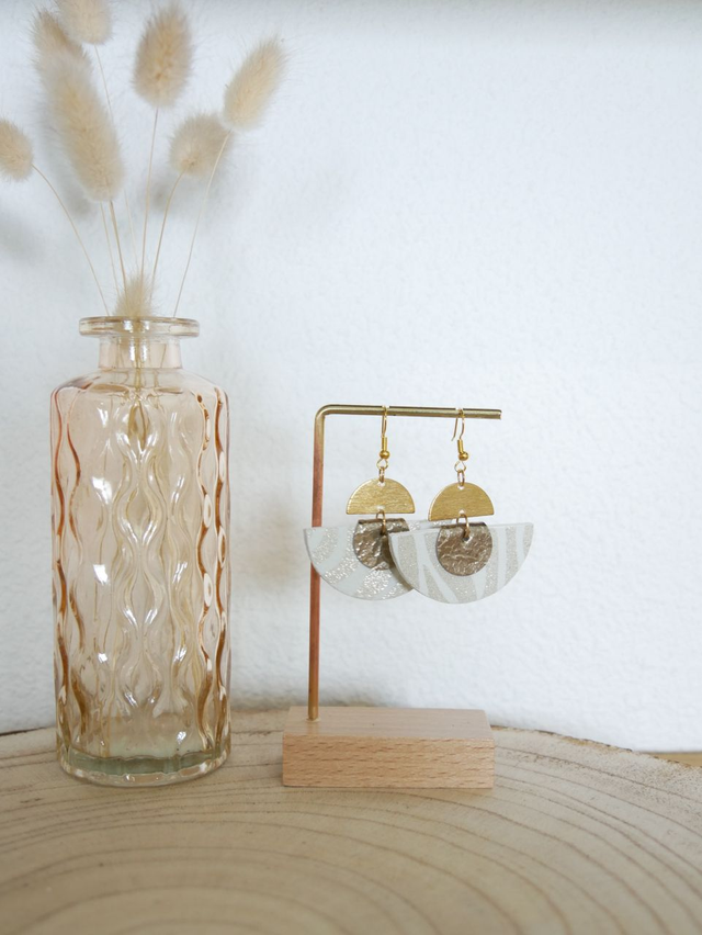 ZÉLIE zébré blanc / doré