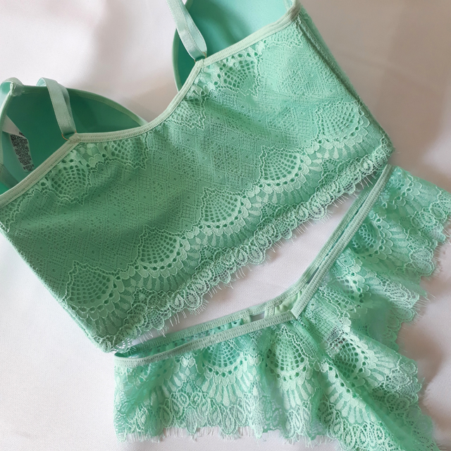 Conjunto de Lingerie Rafia Cropped com Zíper, Cor Frais