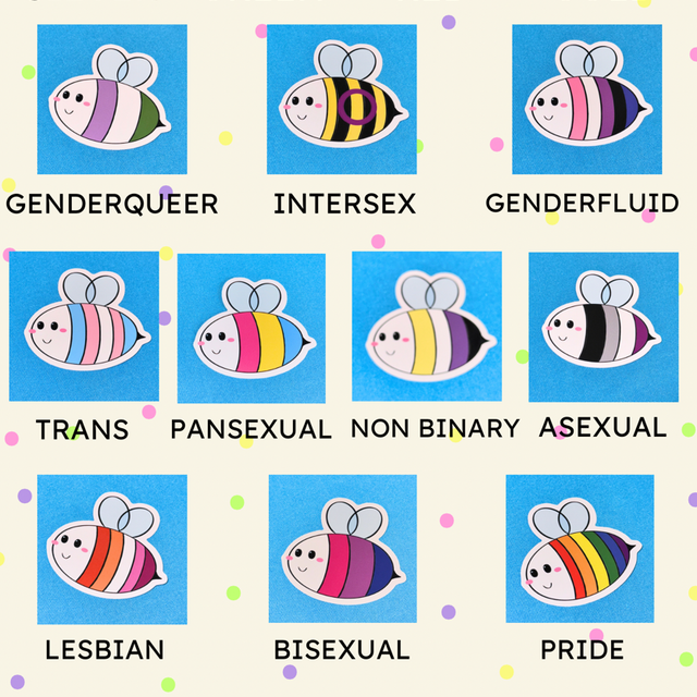 Pride Bee Stickers