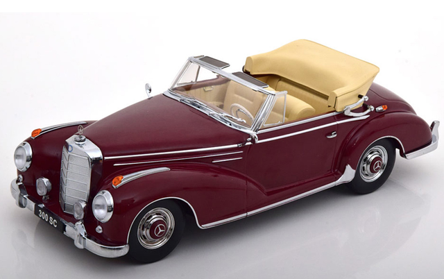 Mercedes 300 SC W188 Cabrio 1957 dunkelrot KK-Scale 1:18