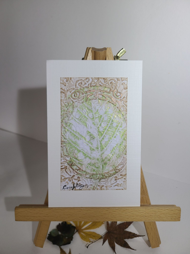 Carte végétale féminine gaufrée