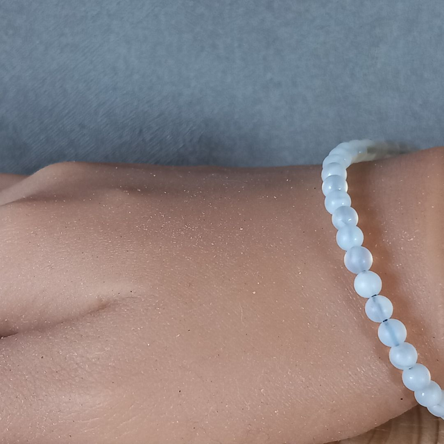 Bracelet fermoir en Opalite dépolie