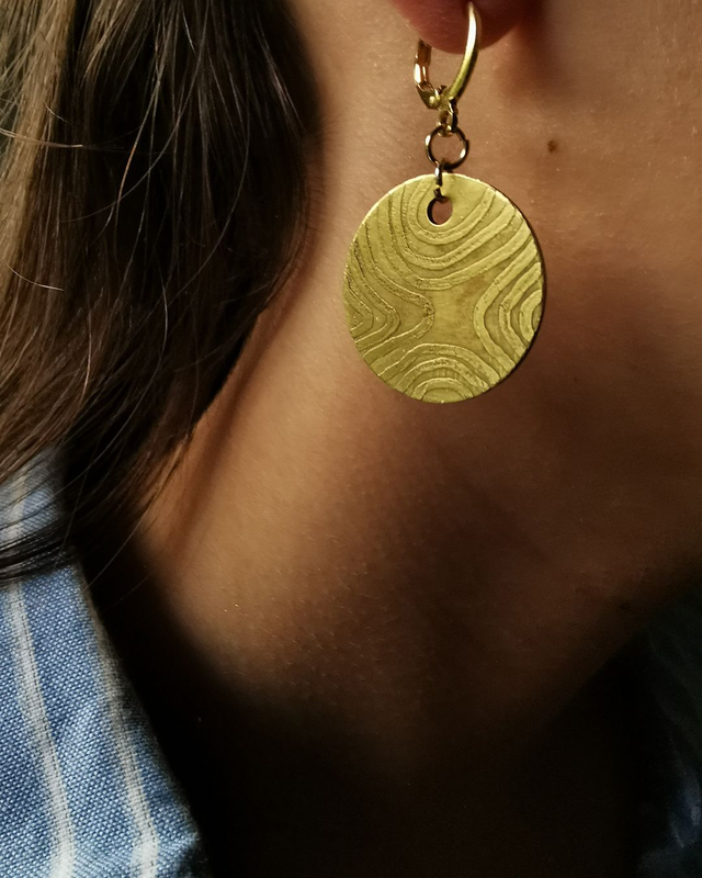 boucles d’oreilles «topos»