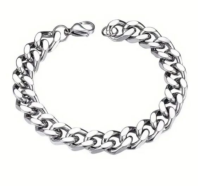 Un Bracelet Pour Homme En Acier Inoxydable long 19 cm largeur 12mm