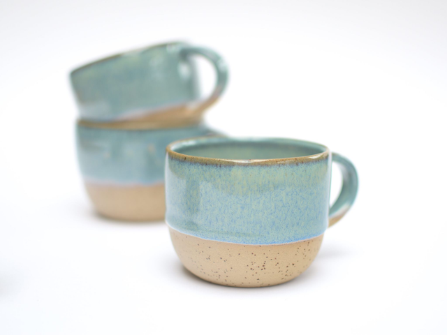 Coffee Cup Curved Ocean Blue 