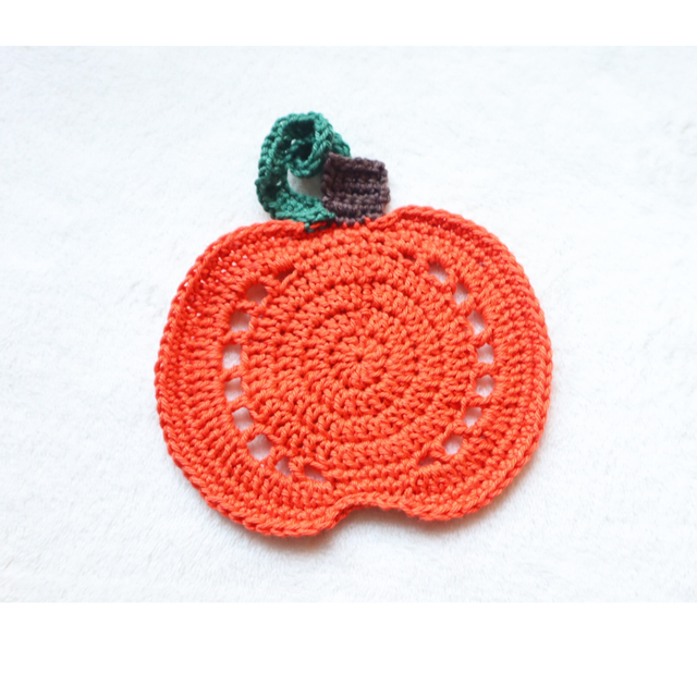 Dessous de tasse citrouille au crochet