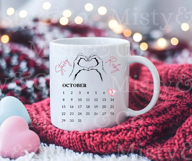 Personalised date mug