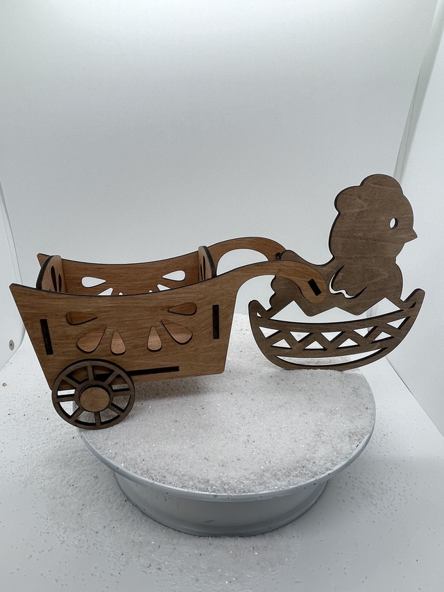 Chariot Pâques pour friandises modèle poussin