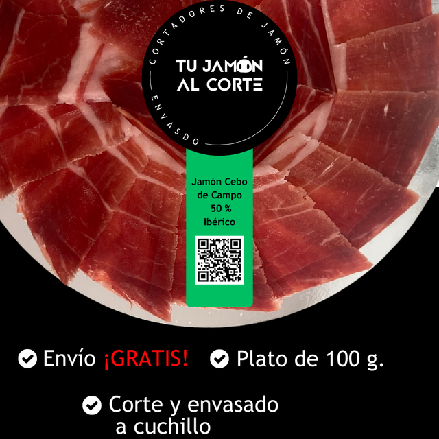 JAMÓN CEBO DE CAMPO CORTE A CUCHILLO 