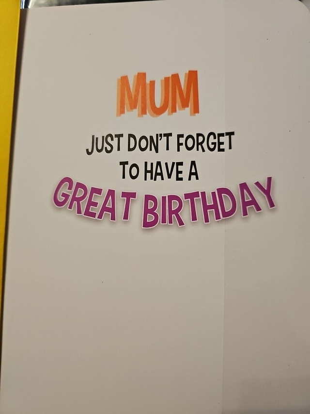 JOKE HUMOR FUNNY MALE FEMALE OPEN BIRTHDAY CARD