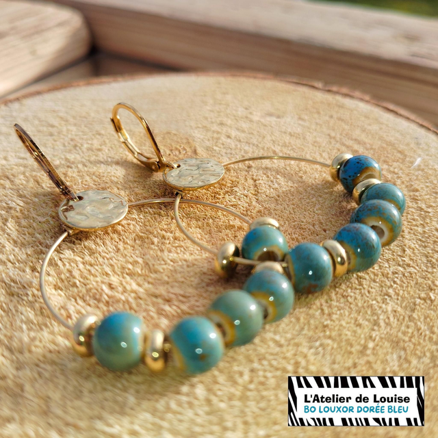 LOUXOR dorée bleu 