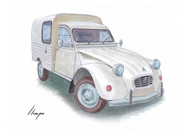 Artimotor onpaper CLASSICS 21x30 - Citroën 2 CV Furgoneta