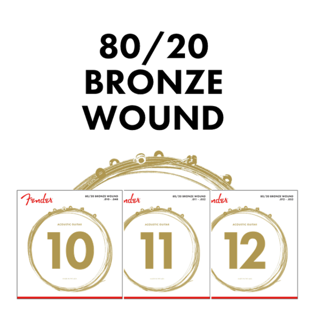 FENDER 80/20 BRONZE ACOUSTIC STRINGS