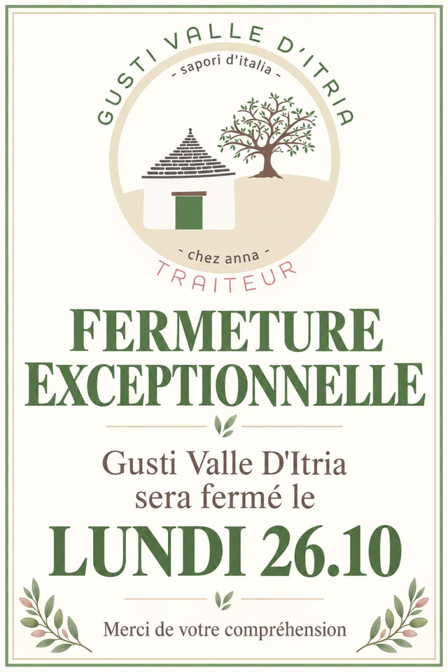 Lundi fermé
