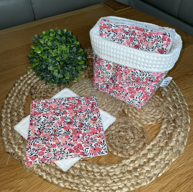 Panier  + Lingettes lavables (lot de 7)